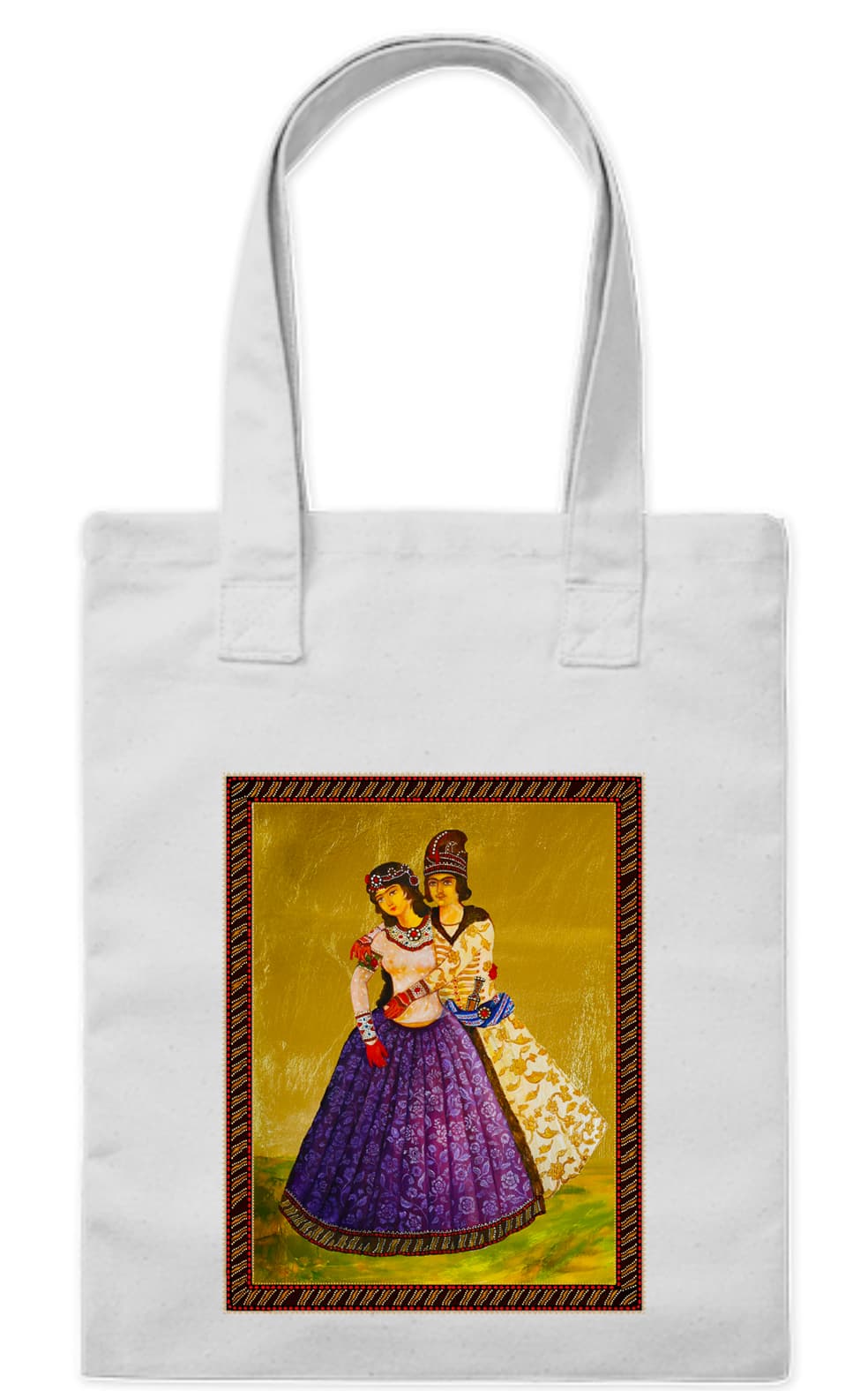 Qajari Couple, Fabric Bag by Levan Margiani for Artiani