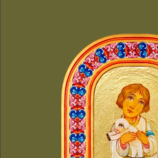 Good Shepherd, Pillow by Levan Margiani for Artiani. Color: Antique Olive. Size: 45x45. Image 2