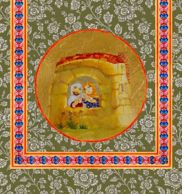 ოჯახი — Levan Margiani-ის მაგიდის რანერი Artiani-ისთვის. ფერი: Antique Olive. ზომა: 35x145. სურათი 2